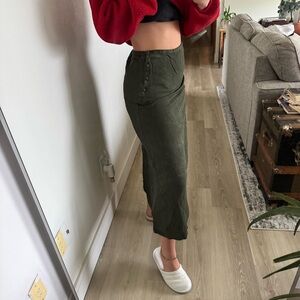 Savannah Green Silk Skirt